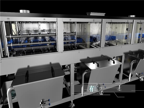 大型洗筐機，塑料筐清洗機，周轉箱清洗機，