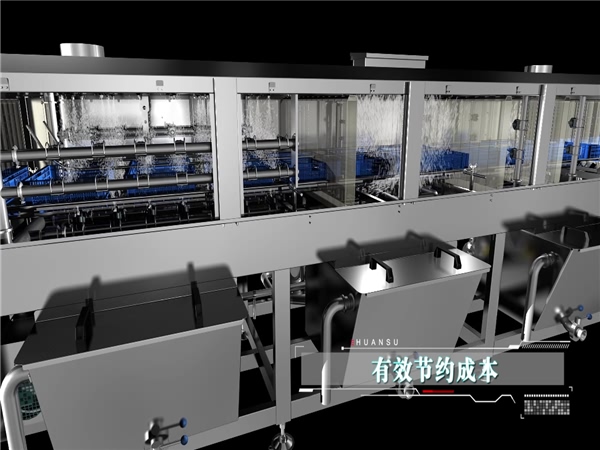 塑料筐清洗機(jī)，塑料盤(pán)清洗機(jī)，塑料周轉(zhuǎn)箱清洗機(jī)